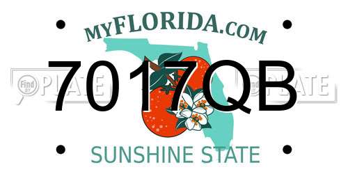 7017QB Florida License Plate