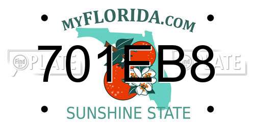 701EB8 Florida License Plate