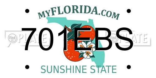 701EBS Florida License Plate