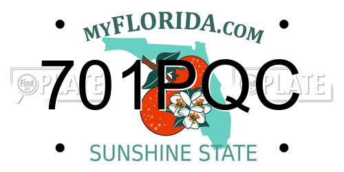 701PQC Florida License Plate