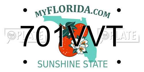 701VVT Florida License Plate