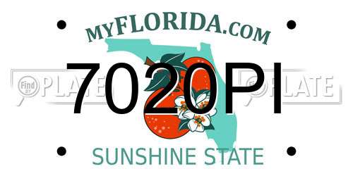 7020PI Florida License Plate