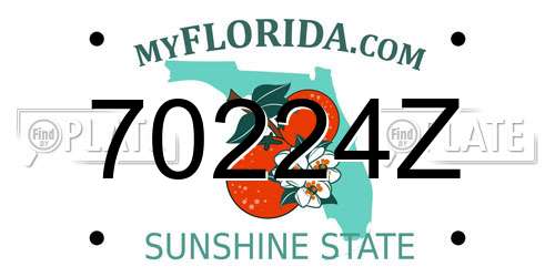 70224Z Florida License Plate