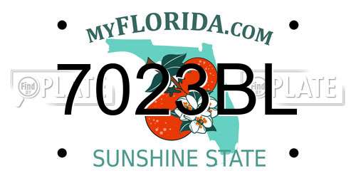 7023BL Florida License Plate