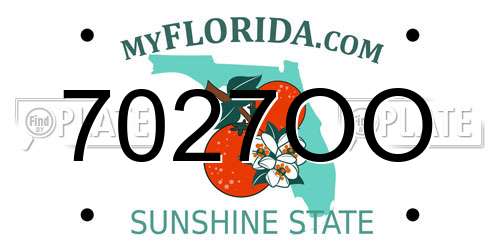 7027OO Florida License Plate