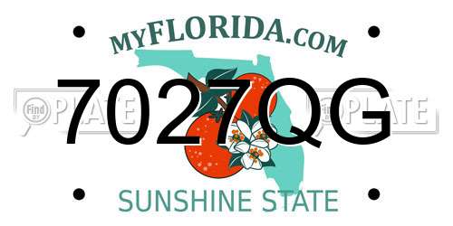 7027QG Florida License Plate