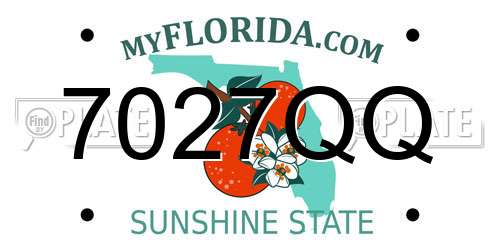 7027QQ Florida License Plate