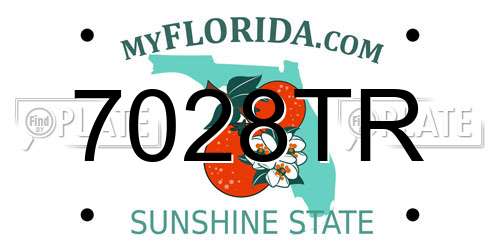 7028TR Florida License Plate