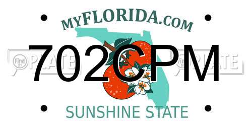 702CPM Florida License Plate