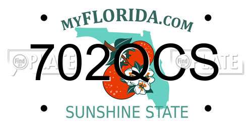 702QCS Florida License Plate