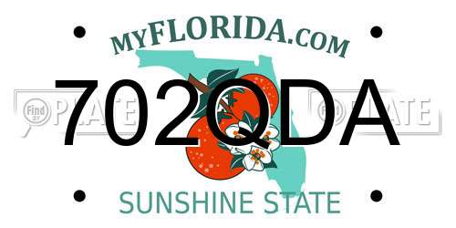 702QDA Florida License Plate