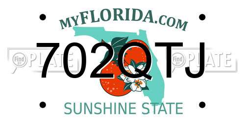 702QTJ Florida License Plate