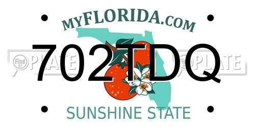 702TDQ Florida License Plate