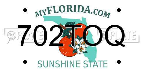 702TOQ Florida License Plate