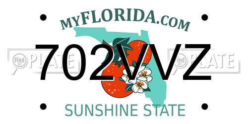 702VVZ Florida License Plate