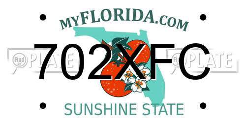 702XFC Florida License Plate