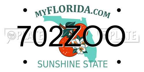 702ZOO Florida License Plate