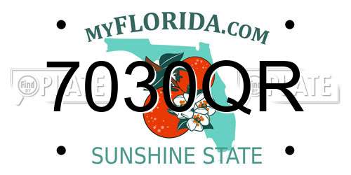 7030QR Florida License Plate