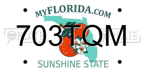 703TQM Florida License Plate