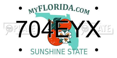 704EYX Florida License Plate