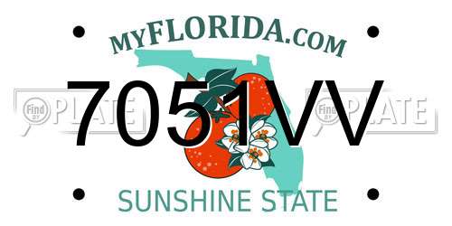 7051VV Florida License Plate