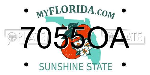 7055OA Florida License Plate