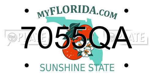 7055QA Florida License Plate
