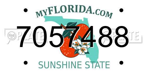 7057488 Florida License Plate
