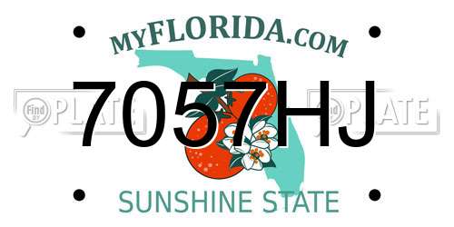 7057HJ Florida License Plate