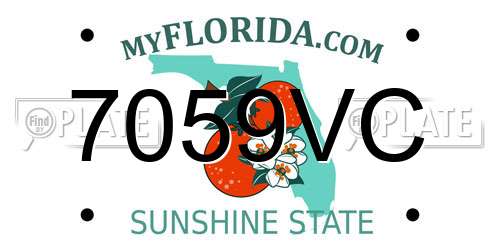 7059VC Florida License Plate