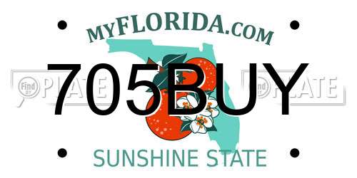 705BUY Florida License Plate
