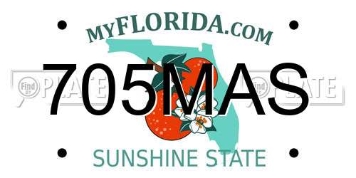 705MAS Florida License Plate