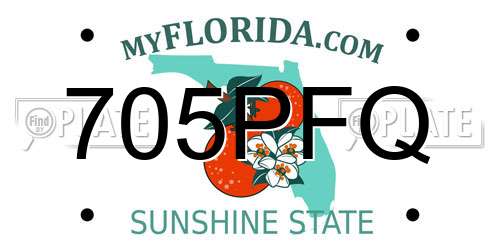 705PFQ Florida License Plate