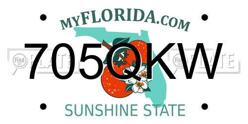 705QKW Florida License Plate