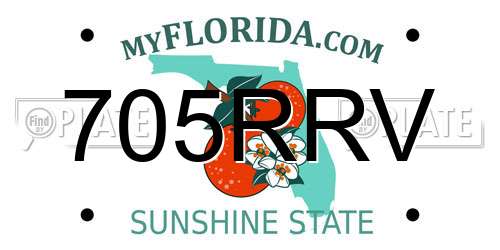 705RRV Florida License Plate