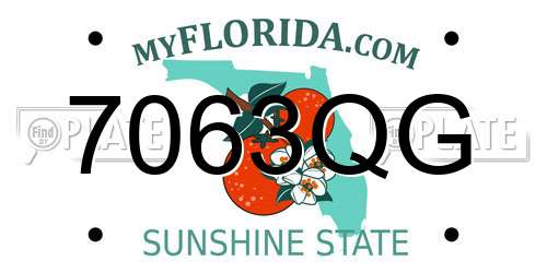 7063QG Florida License Plate