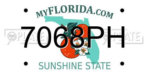 7068PH Florida License Plate