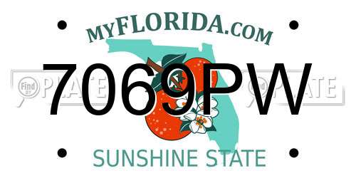 7069PW Florida License Plate