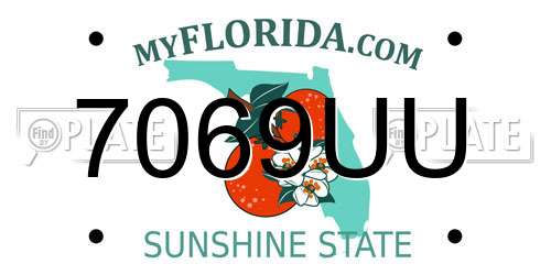 7069UU Florida License Plate