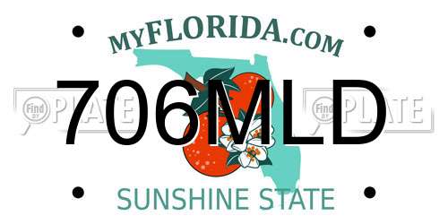 706MLD Florida License Plate