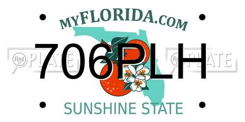 706PLH Florida License Plate
