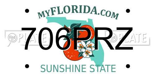 706PRZ Florida License Plate
