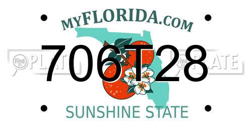 706T28 Florida License Plate