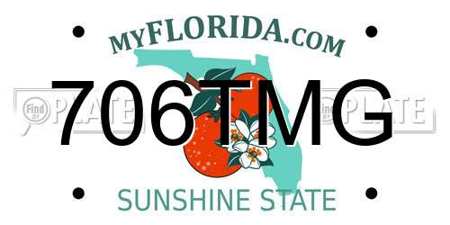 706TMG Florida License Plate