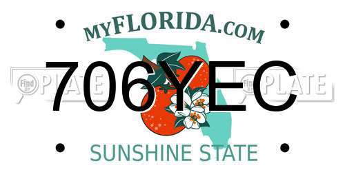 706YEC Florida License Plate