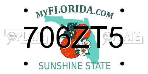 706ZT5 Florida License Plate