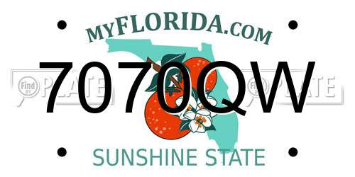 7070QW Florida License Plate