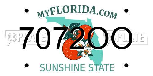 7072OO Florida License Plate