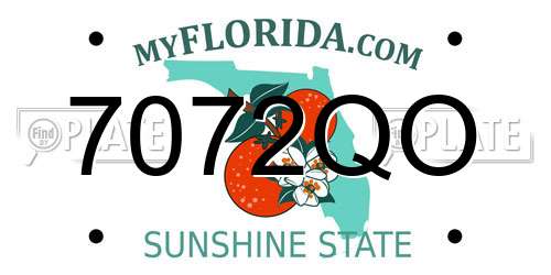 7072QO Florida License Plate