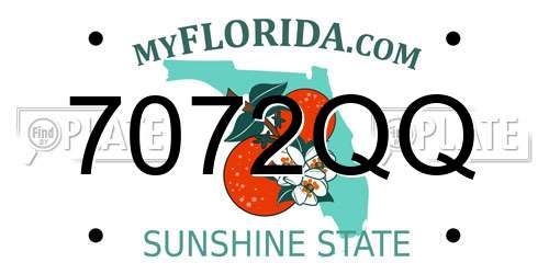 7072QQ Florida License Plate